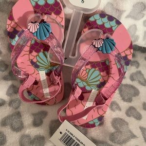Mermaid style girl flip flops